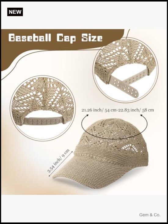 Women\'s Knit Mesh Trucker Baseball Cap Set - Adjustable Breathable Summer Hats main image 5